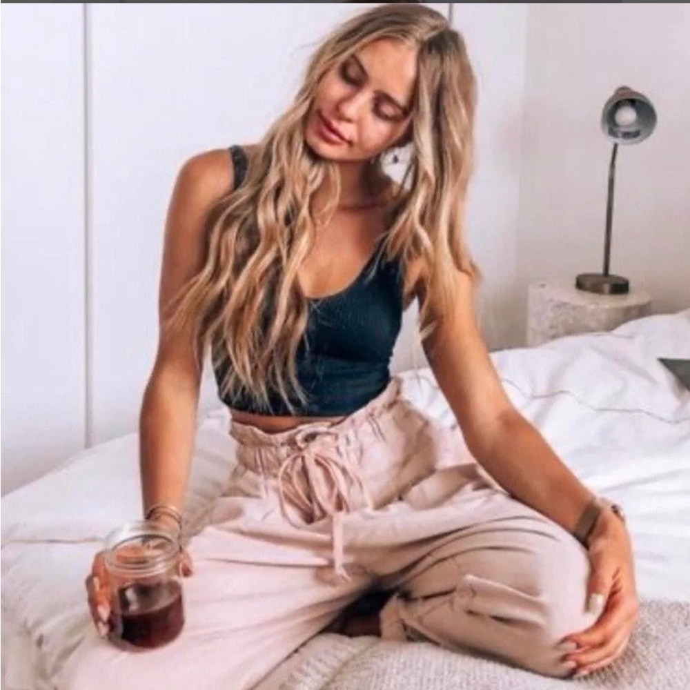Free‎ People Margate Pleated Trousers High Rise Waisted Pants